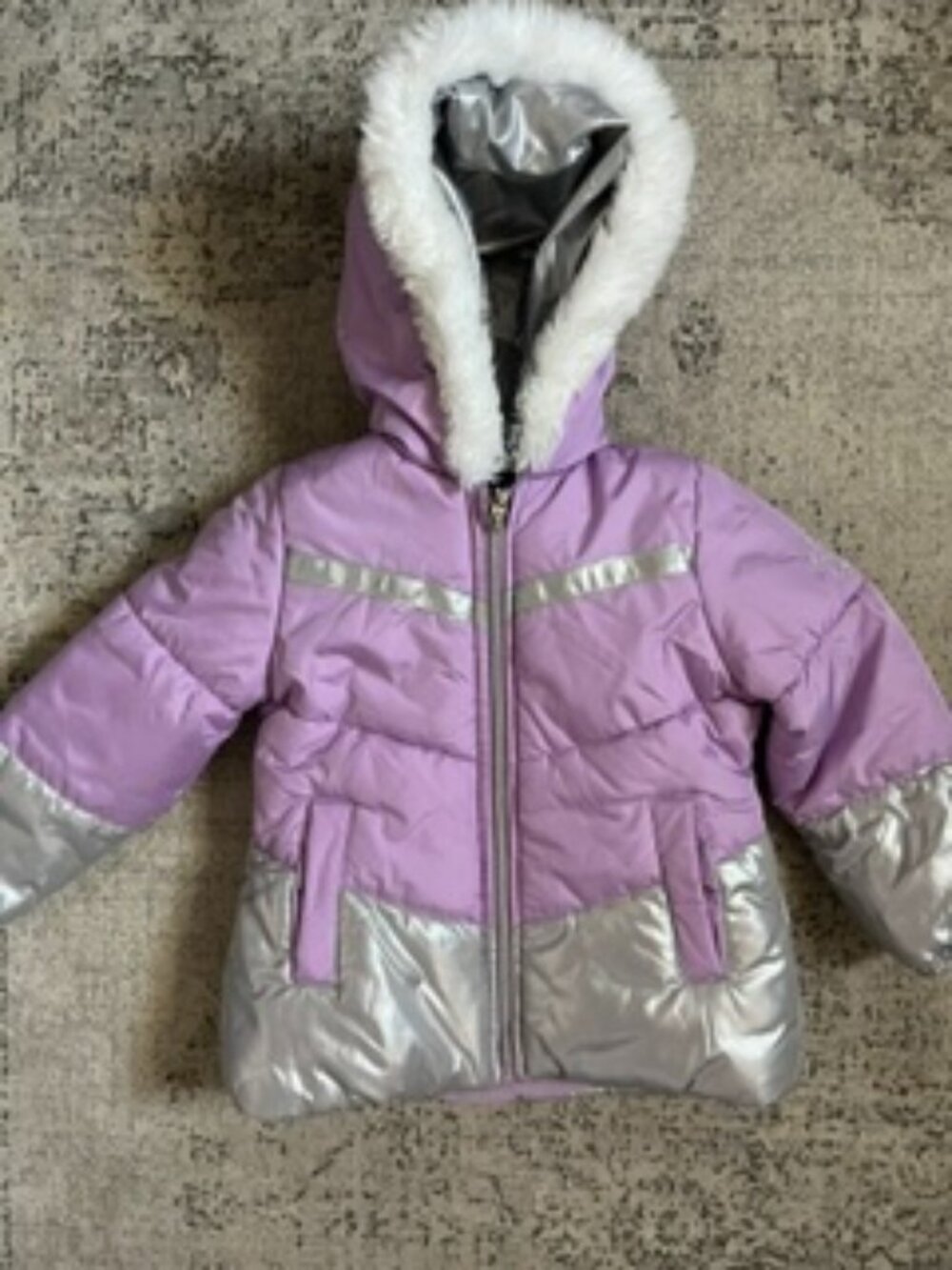 🧡3/$15 London Fog Snow Puffer Jacket Girls M (5-6)